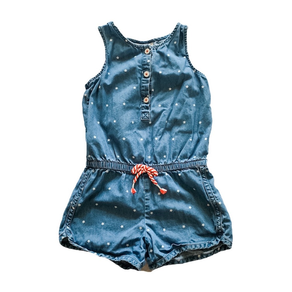 Red White and Blue Star Romper